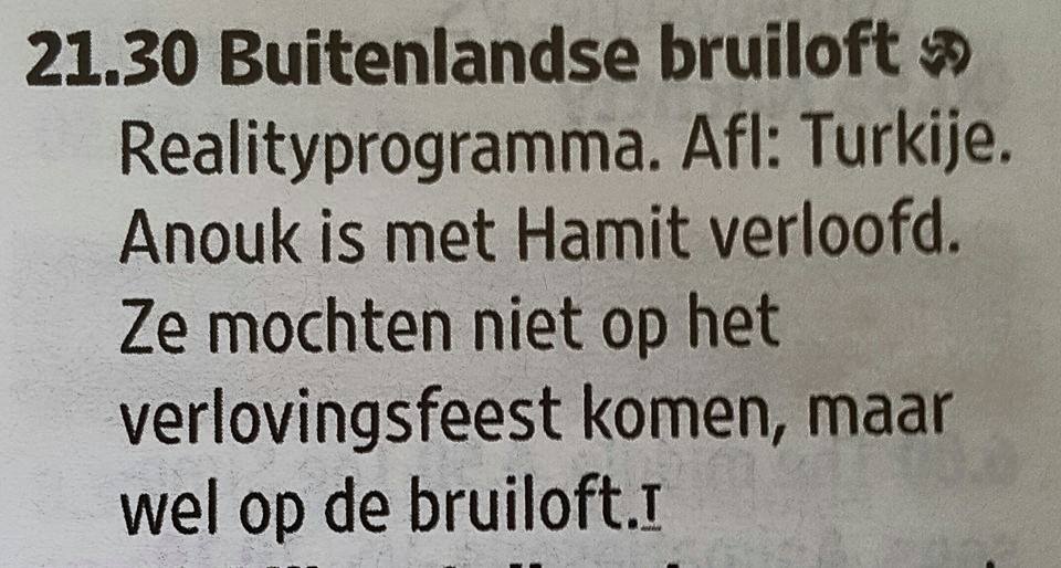 20150505 Zou ook een vreemde bruiloft zijn zonder hen